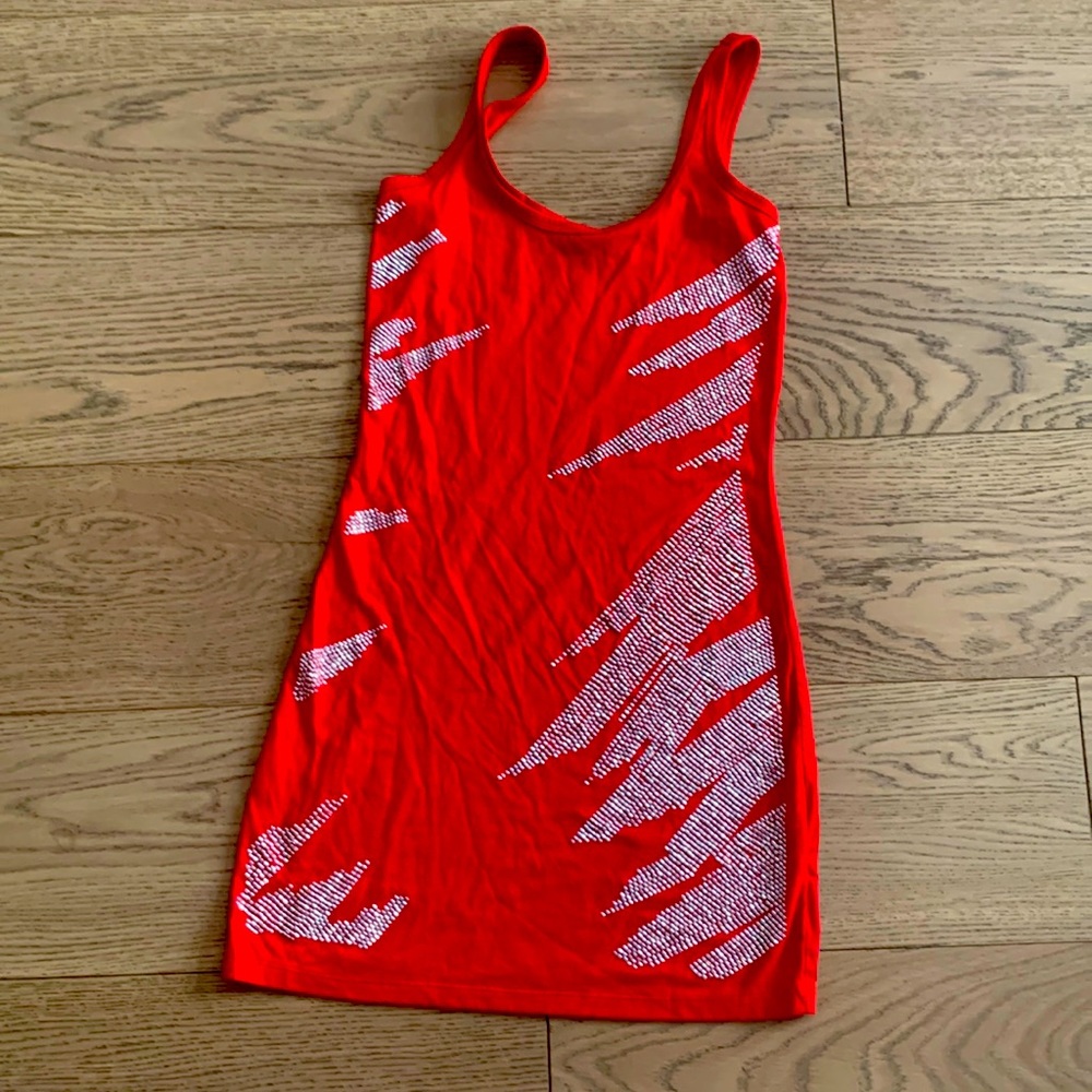 Xs long red tank top in good condition